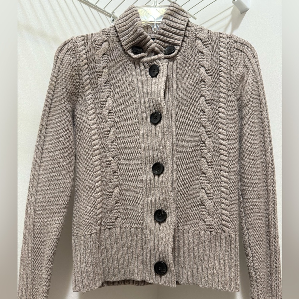 Banana Republic Cable Knit Cardigan - Taupe